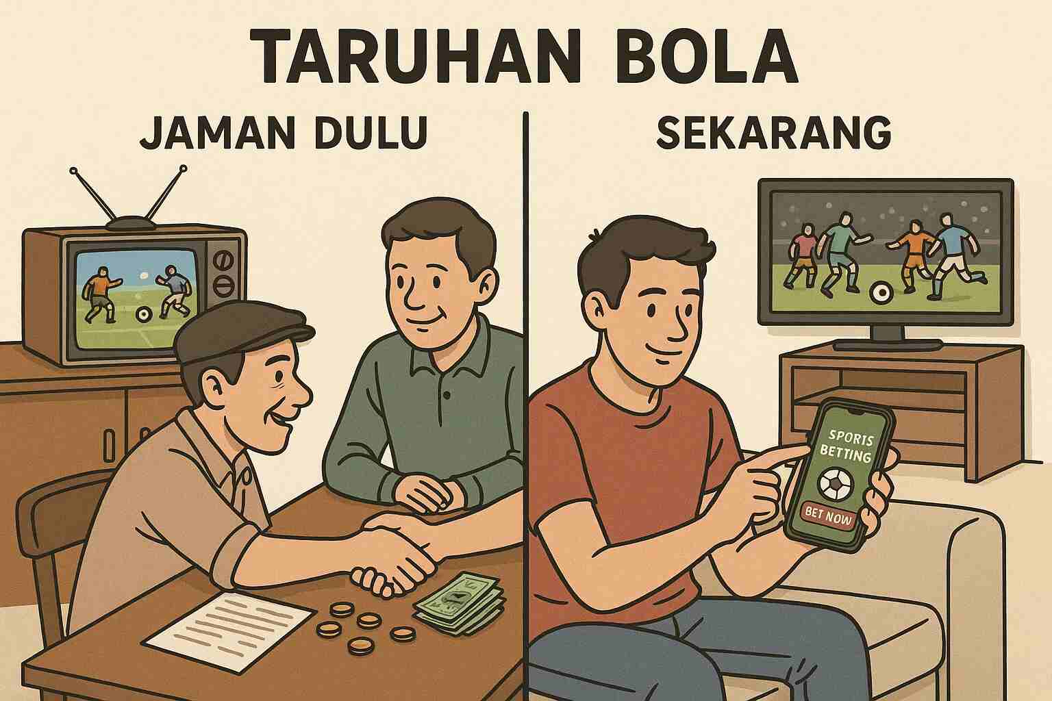 taruhan bola jaman dulu vs sekarang